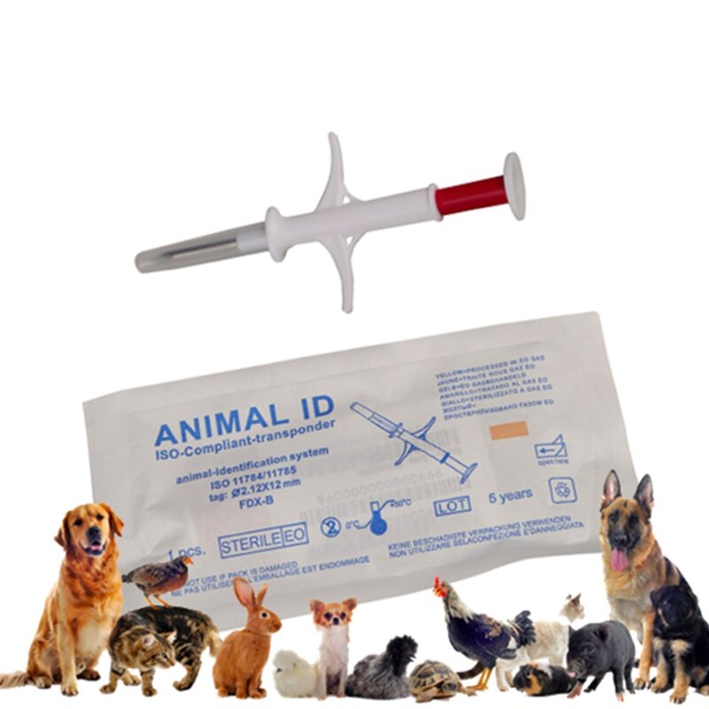 (1 pçs/lote) 1.4x8mm134.2khz rfid etiqueta de vidro para identificação do animal de estimação, etiqueta para rastreamento animal/identificação chip de seringa para animais de estimação