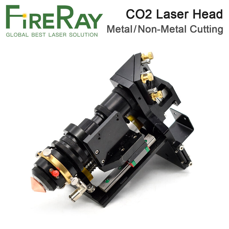 Fireray Gemischt CO2 Laser Cut Kopf 500W Fokus Objektiv 25x 63,5 25x 101,6mm Reflektieren Spiegel 30x3mm Metall Nicht-Metall Hybrid Autofokus