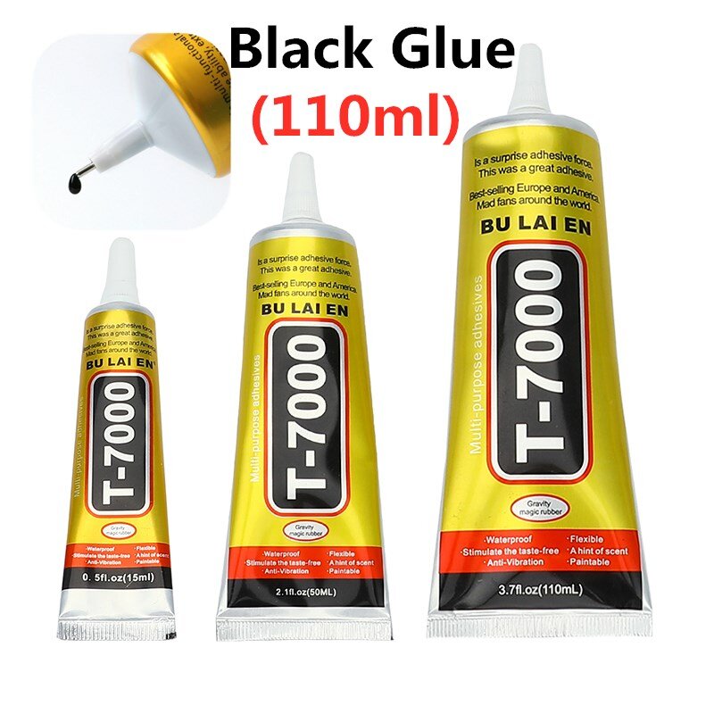 T7000 110ml Glues Multipurpose Adhesives Super Glues  Black Liquid Epoxy Glues For DIY Crafts Glass Phone Case Metal Fabric