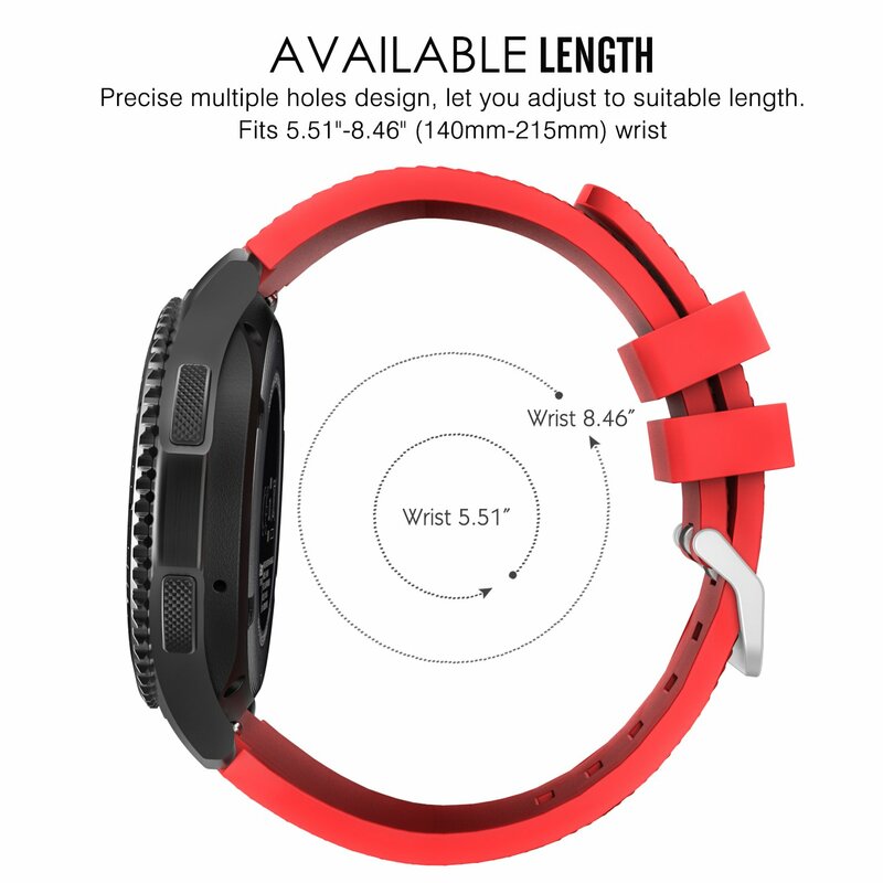 Cinturino per orologio da 20mm 22mm per Samsung Galaxy watch 3/4/46mm/42mm/active 2/Gear s3 Frontier/S2/Sport bracciale in silicone Galaxy 5/5 pro