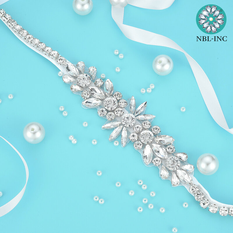 (1PC) Berlian Imitasi Bridal Sabuk Pernikahan dengan Berlian Kristal Pernikahan Gaun Aksesoris Sabuk Ikat untuk Pernikahan Gaun WDD1066