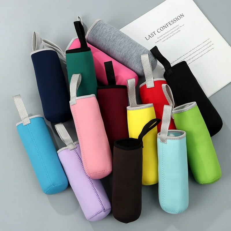 550ml Neoprene ventosa manica Sport bottiglia d'acqua copertura bottiglia di vetro custodia isolante borsa borsa accessori da campeggio portatili