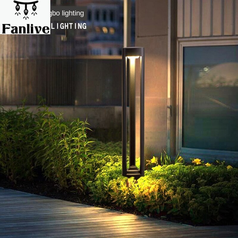 10pcs AC85-265v Courtyard Scenery Outdoors Waterproof Concise Outdoor Lawn The Lamp Post Headlights Northern Europe Garden Villa