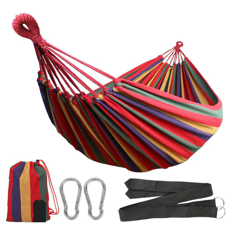 Yooap – hamac d'extérieur en coton 200x150 cm, sac de transport portable de 200 kg pour meubles de patio d'extérieur