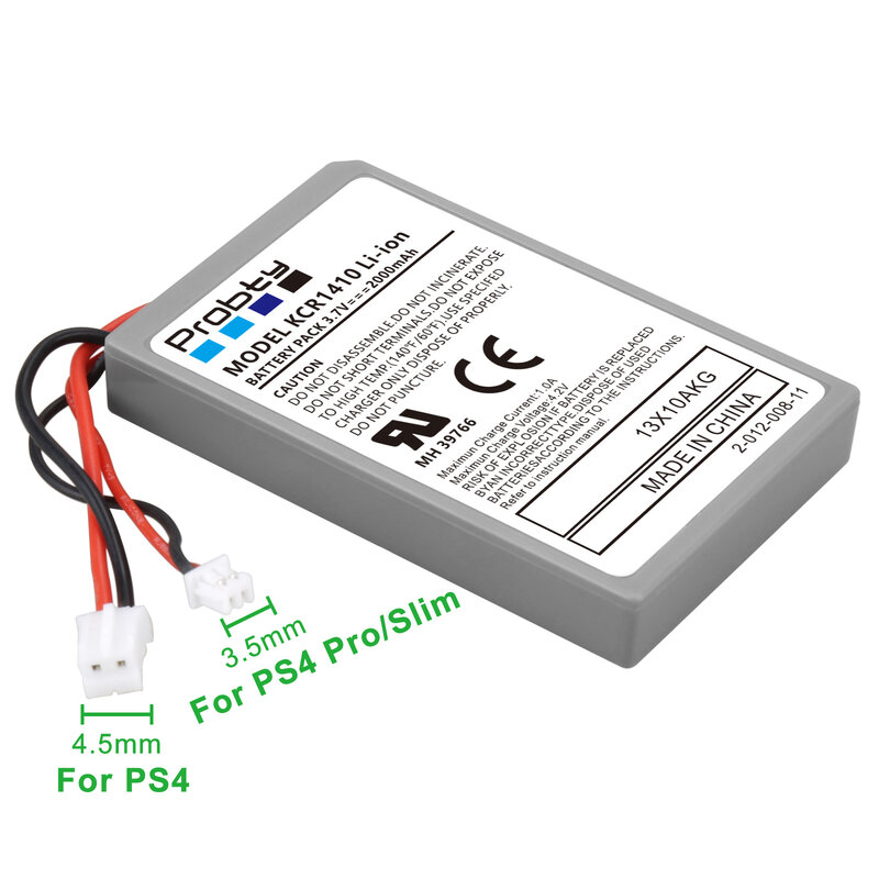Untuk SONY PS4 PRo slim LIP1522 Dualshock 4 V1 V2 pengendali nirkabel Playstation GamePad 4x2000mAh baterai isi ulang