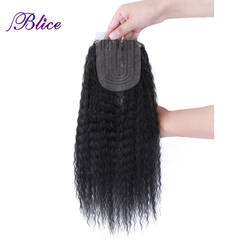Blice синтетические пучки волос с застежкой 2 штуки курчавые прямые волосы ткачества с застежками для женщин 10-30 дюймов