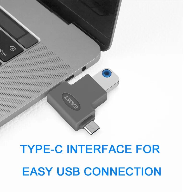 EAGET OTGอะแดปเตอร์2-In-1 Micro USBประเภทCถึงUSB 3.0 Type-C Adapterสำหรับsamsung Galaxy S10 Macbook USB C OTG Adapter Adapter