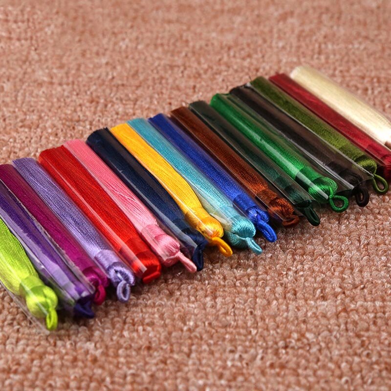 10Pcs 8cm Colorful Cotton Silk Tassel Brush For Earring Charm Making Sati Tassels Pendant Diy Jewelry Findings Handmade Crafts