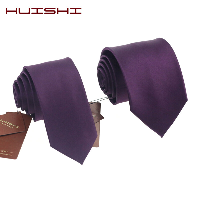 Corbata de negocios clásica para hombres y mujeres, corbatas de rayas de calidad, bufandas de Color púrpura profundo, corbatas de cuello impermeables de estilo británico