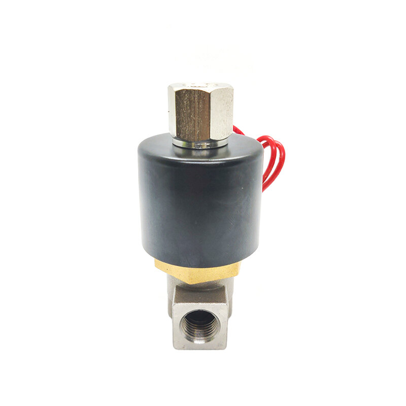 1/4" Normally Open Stainless Steel 2 Way Solenoid Valve AC220V DC12V