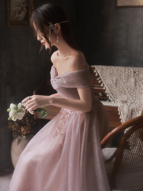 Женское вечернее платье без бретелек, без рукавов, с открытыми плечами, со шнуровкой и блестками, платье до пола с поясом
