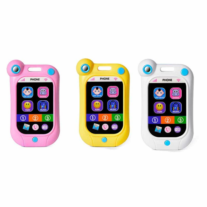 Téléphone portable pour enfants, Simulation d'écran tactile, télécommande, Puzzle multifonction, jouets d'éveil précoce pour les pleurs