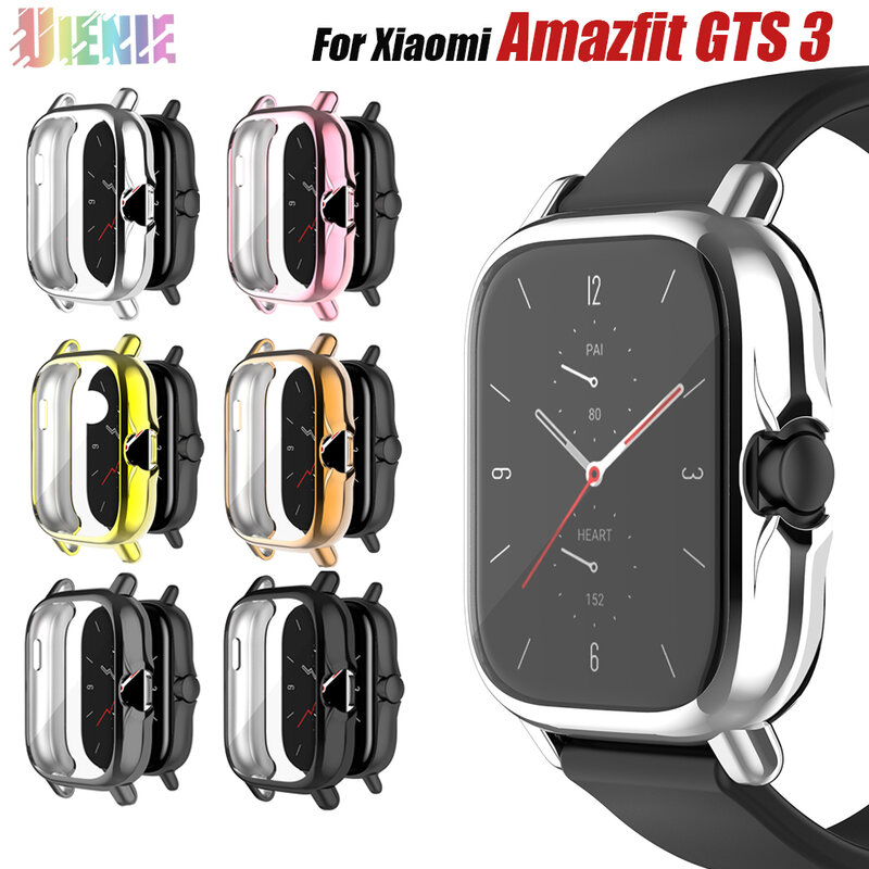 Ochraniacz zegarka dla Xiaomi Amazfit GTS 3 pełnoekranowy pokrowiec ochronny dla Amazfit GTS3 zegarek ochrona powłoki akcesoria