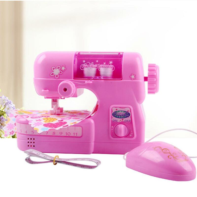 Kuulee-máquina de coser de simulación para niños y niñas, juego de Juguete Pequeño, simulación de juguete, máquina de coser, juguete para el hogar