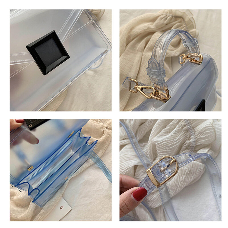 Sacs transparents de mode pour les femmes sac de plage de concepteur sac à main en Pvc clair sac à bandoulière d'été dame sacs à main et sacs à main de voyage