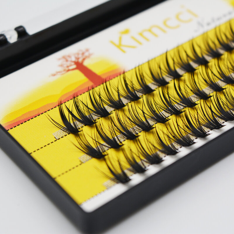Kimcci – extensions de cils en vison naturel 3D, Volume russe, Faux cils individuels 30D, maquillage Cilia, 60 paquets