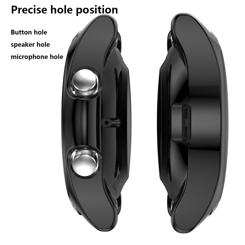 Custodia protettiva placcata mezza confezione in TPU per Samsung Galaxy watch3 41mm / R850 custodia protettiva per telaio protettivo