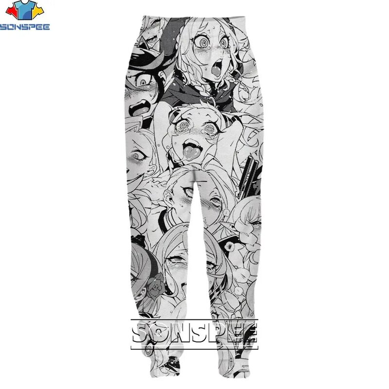 Sonspee 3D Anime Print Broek Retro Nostalgische Cartoon Sexy Loli Alternatieve Otaku Broek Joggingbroek Oversized Mannen Clothings