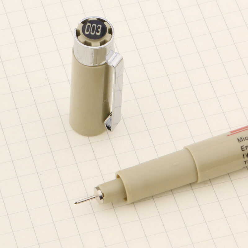 Micron pigmento Neelde escova macia desenho caneta, 003 005 marcador impermeável, papelaria material de escritório, alta qualidade