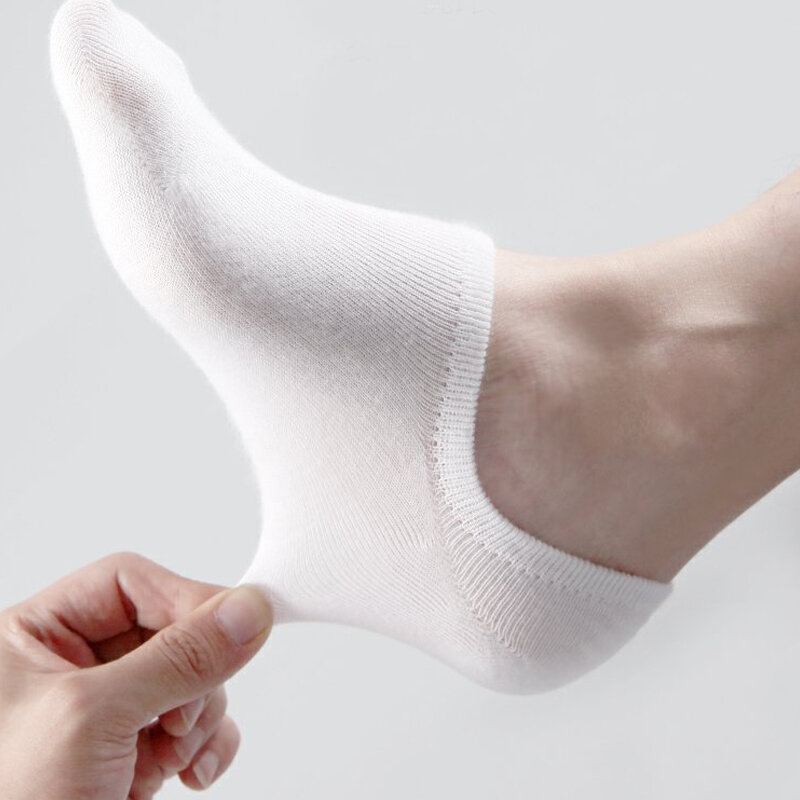6Pairs Cotton Invisible No Show Socks Non-slip Silicone Sock Solid Color Felmen Breathable Sock Slippers Short Socks Men Socks