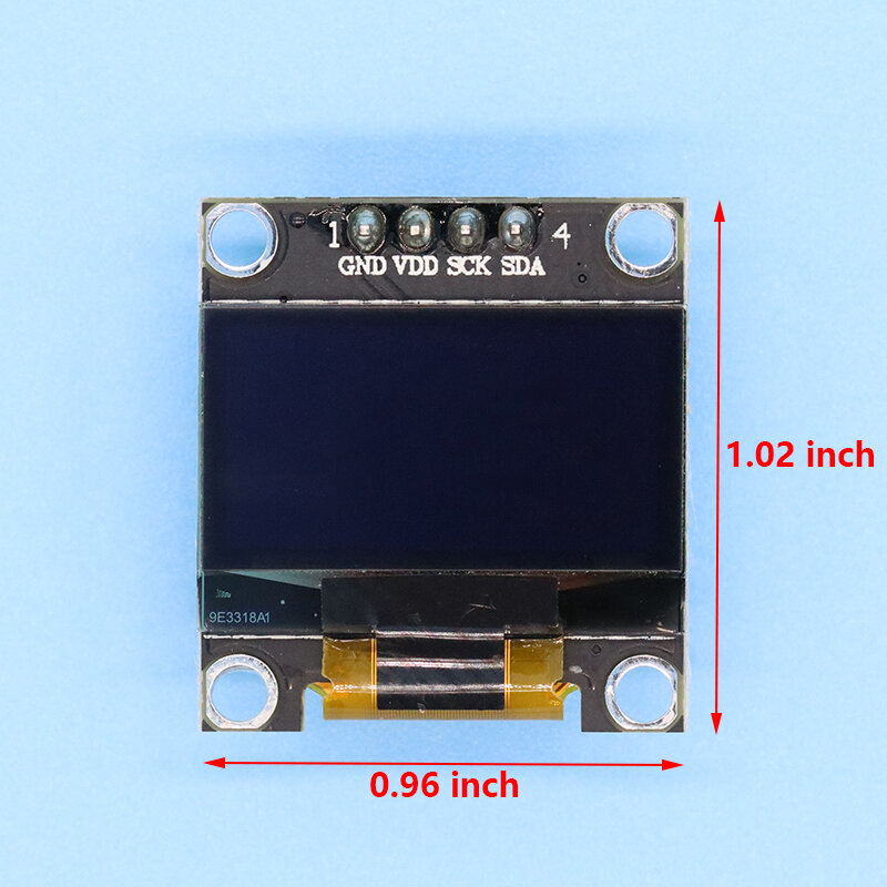 OLED 디스플레이 모듈 IIC I2C 통신, 4 핀, 0.96 인치, SSD1306, 화이트, 블루, 옐로우, 블루, 0.96 인치, 128x64, 0.96 인치