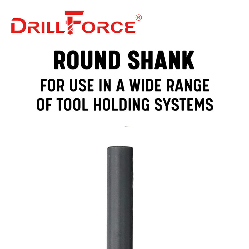 Drillforce 툴 4mm-16mmx400mm OAL HSS M2 블랙 산화물 롱 트위스트 드릴 비트 금속 가공 합금강 및 주철