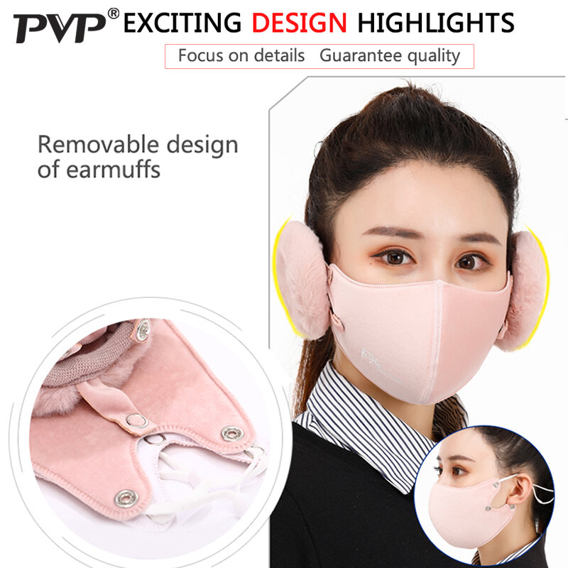 New Warm breathable Lengthened mouth mask Protect ears mask PM2.5 filter protection Cycling Windproof Anti-Dust Mouth Face Mask