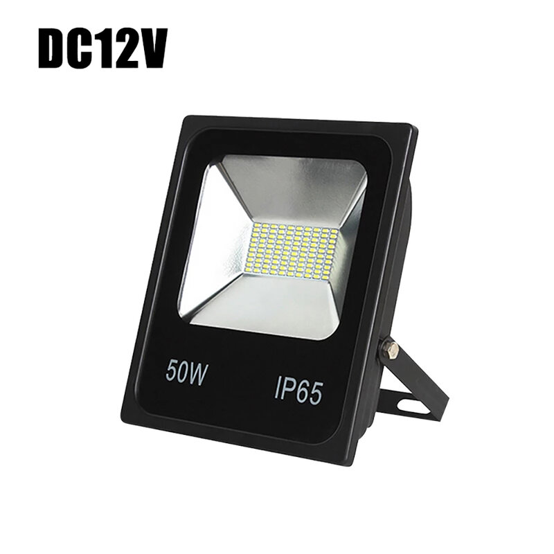 Riflettore all'aperto professionale bianco della luce di inondazione impermeabile del proiettore IP66 di DC12-80V LED 10W 20W 30W 50W 100W per il mercato notturno
