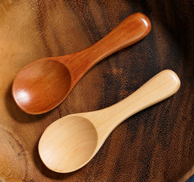 Baby milk powder spoon heat-proof Japanese log tableware small spoon children's spoon