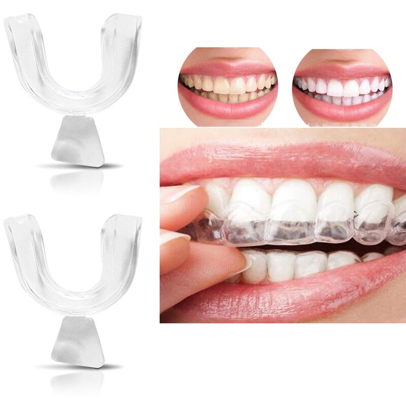 4 Buah Pelindung Mulut Malam Silikon untuk Gigi Mengepalkan Gigi Pengasah Gigi Gigitan Tidur Pemutih Gigi Baki Mulut