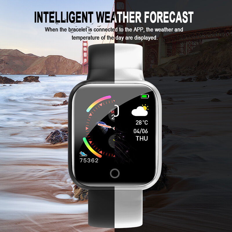 Smartwatch i5 à prova d' água, relógio inteligente esportivo com monitor de frequência cardíaca, pedômetro, monitoramento fitness, lembrete de chamada, para honor e huawei, venda imperdível, 2019