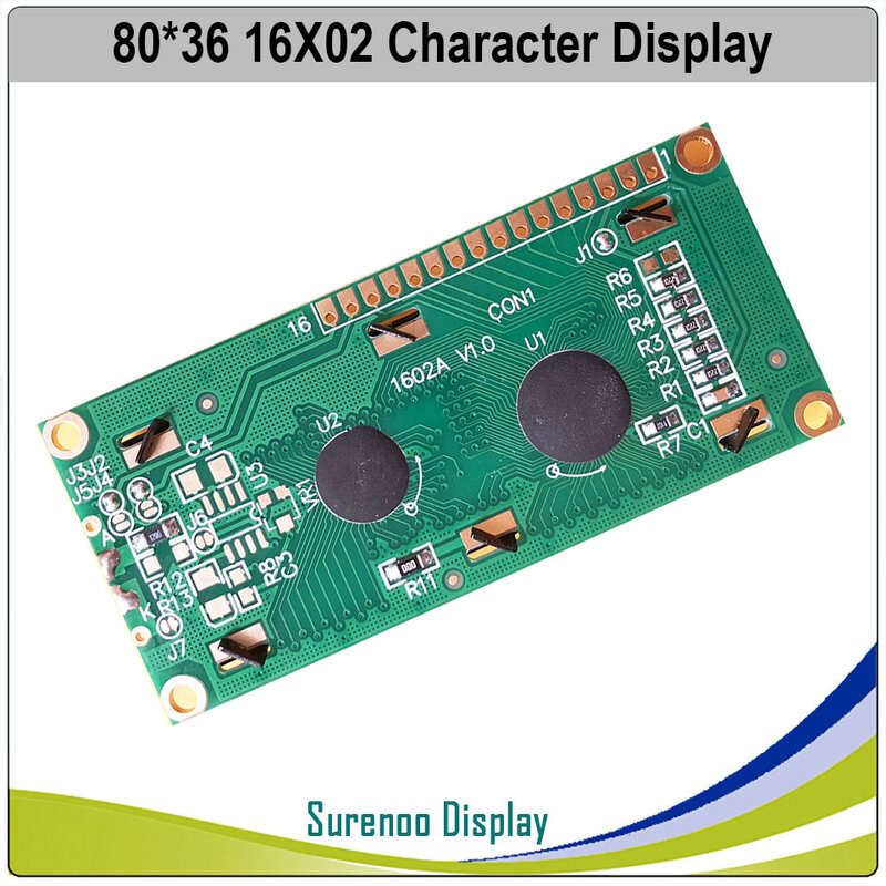 Módulo de pantalla LCD de 16x2 caracteres, pantalla LCM de color rojo, verde, azul, blanco, naranja y amarillo, fondo negro FSTN negativo, 162, 1602