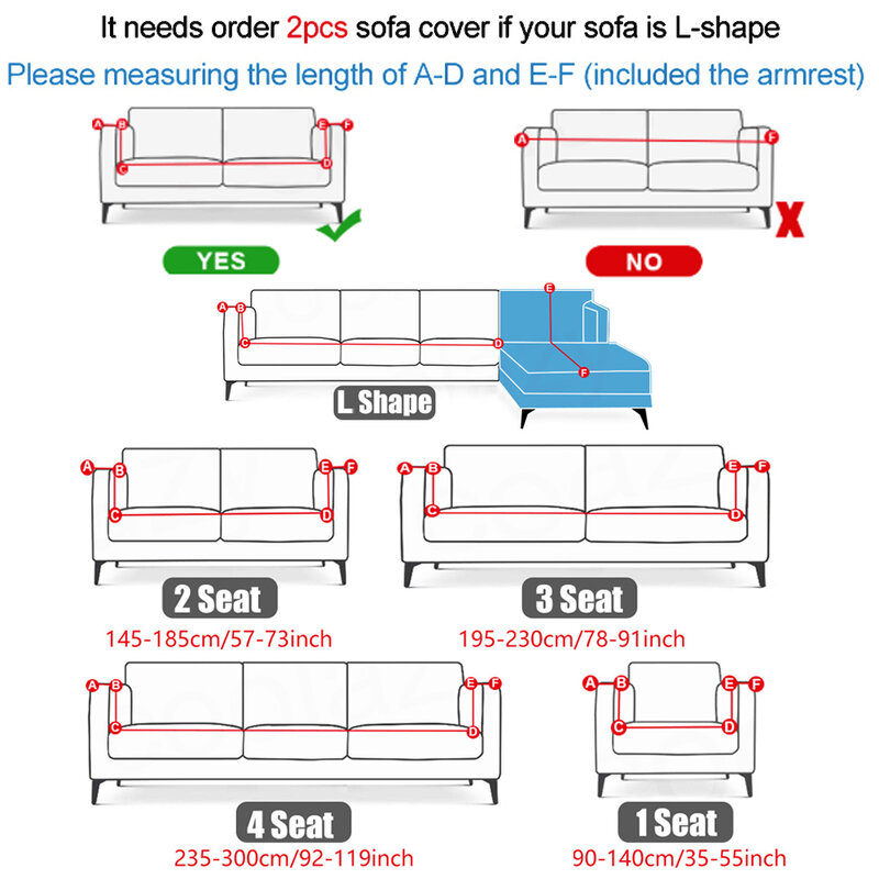 22 Color Extensible Sofa Cover Spandex Stretch Sofacovers Sectional Solid Color Single/two/three/four Seats