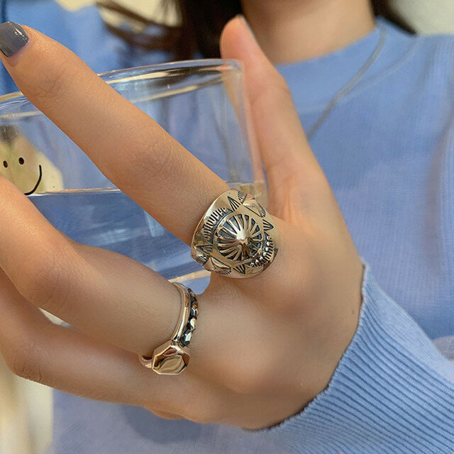 Женское кольцо в стиле панк, серебро 925 пробы