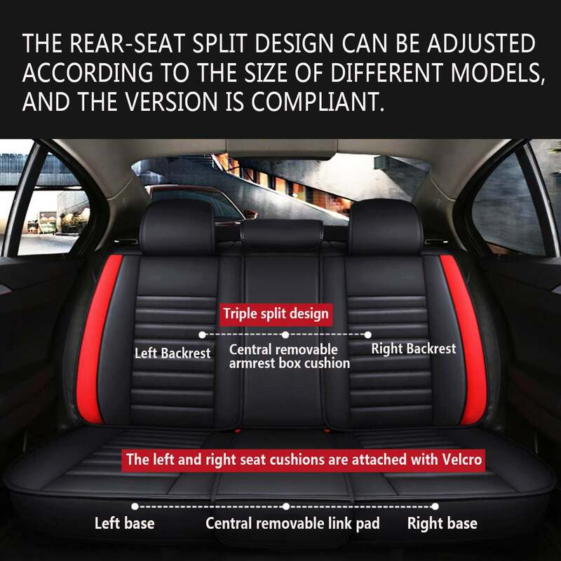 Uniwersalny 5 siedzenia pełny zestaw pokrywy fotelik samochodowy zagłówek PU skórzany pokrowiec na siedzenie obudowa ochronna pokrywa podłokietnika 5D dla ciężarówka SUV