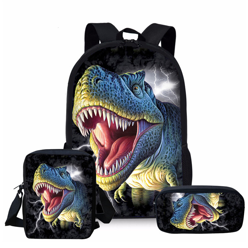 Tas sekolah motif dinosaurus lucu untuk anak laki-laki perempuan ransel sekolah dasar tas buku siswa tas sekolah anak-anak Mochila