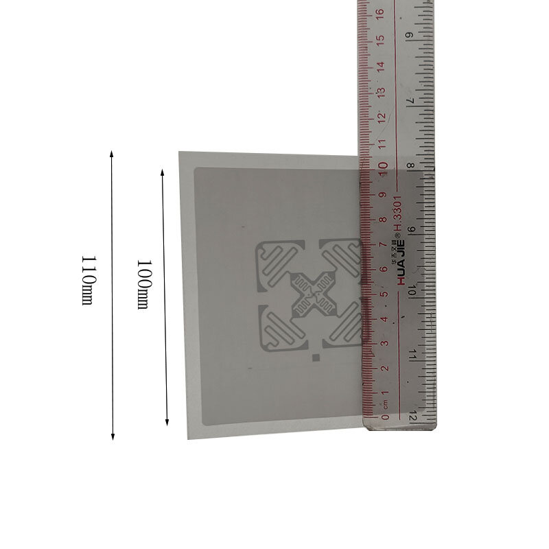 Ukuran Label UHF RFID H47 kustomisasi ukuran 110x50 atau 110*90 Tag stiker kertas tembaga putih dengan Chipset Impjin M4