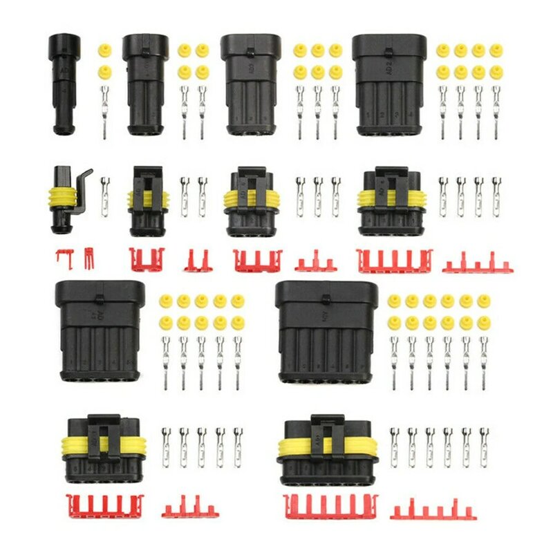 708Pcs 12V connettori per cavi elettrici per auto impermeabili Kit di assortimento di terminali connettori terminali maschio e femmina per moto