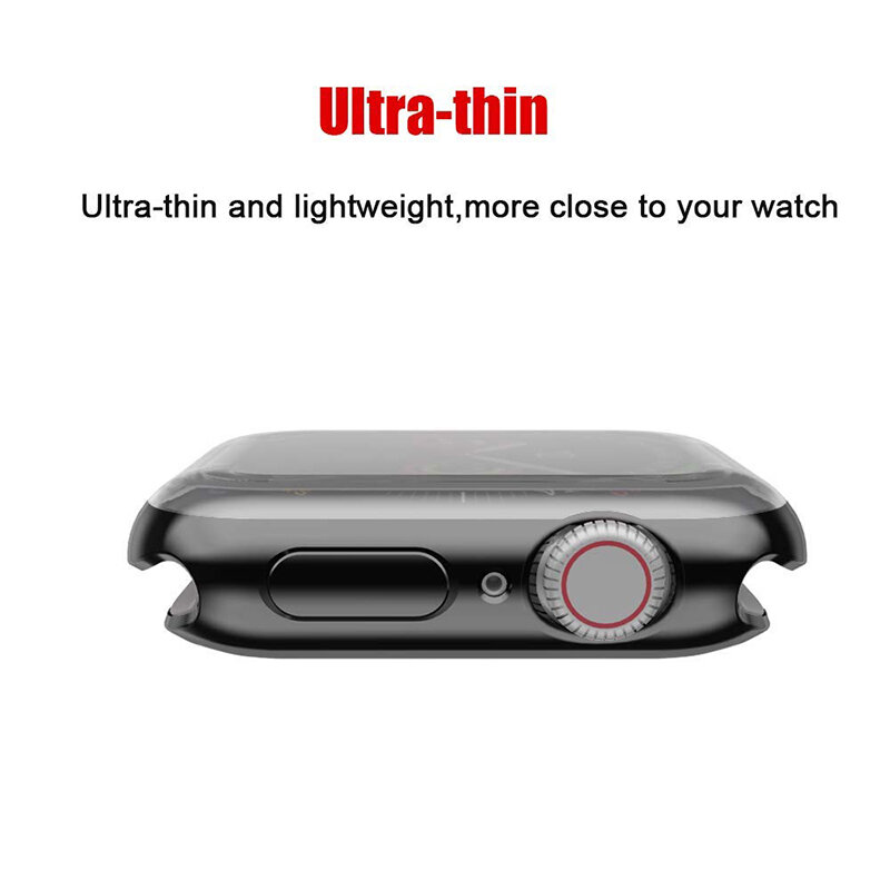 Watch Cover case For Apple Watch band series 5 4 40mm 44mm case 3 2 1 42mm 38m Slim All inclusiveTPU case Protector for iWatch 4