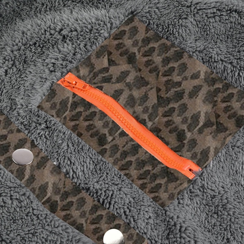 Chaqueta con capucha con estampado de leopardo de piel sintética para mujer, sudaderas de gamuza de peluche cálidas, Tops sexys de manga larga, abrigo informal de invierno