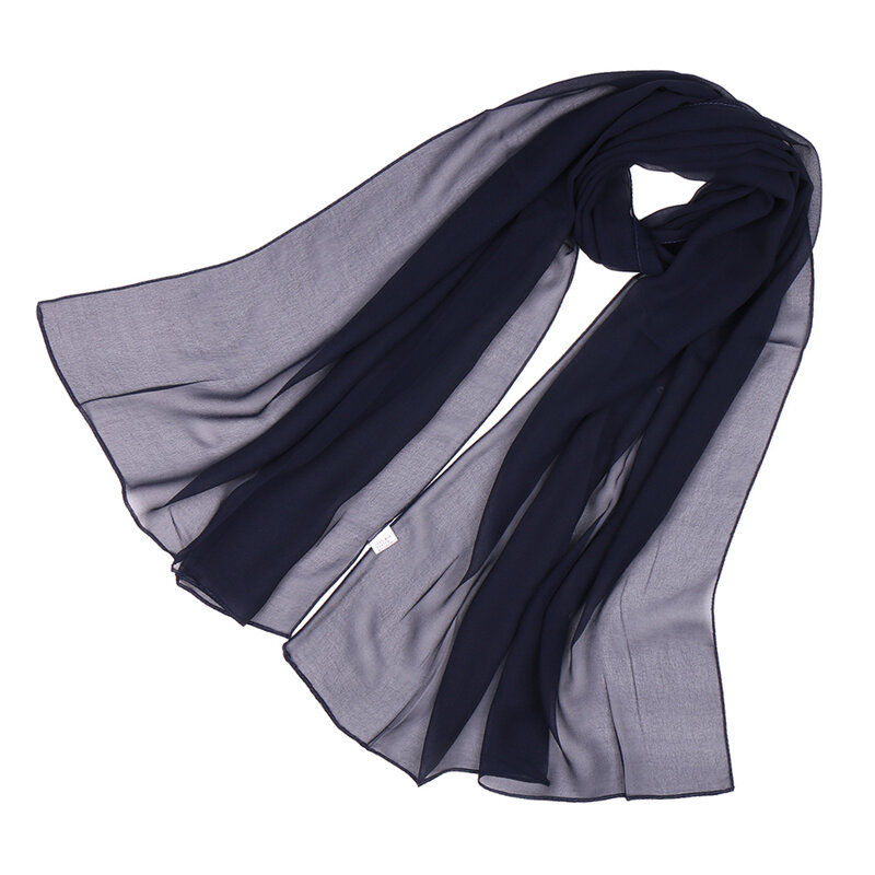 Bandana feminina chiffon georgette tamanho grande, bandana elegante longa xale proteção solar verão praia foulard