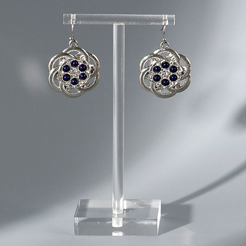 Présentoir de boucles d'oreilles en acrylique transparent en forme de T, porte-bijoux, boucles d'oreilles pendantes, vitrine, style tendance