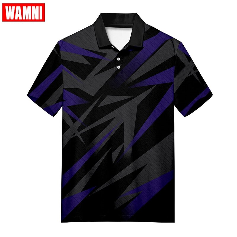 WAMNI модная Мужская теннисная деловая рубашка, повседневная Бодибилдинг 3D спортивная Moletom с отложным воротником, топ в полоску