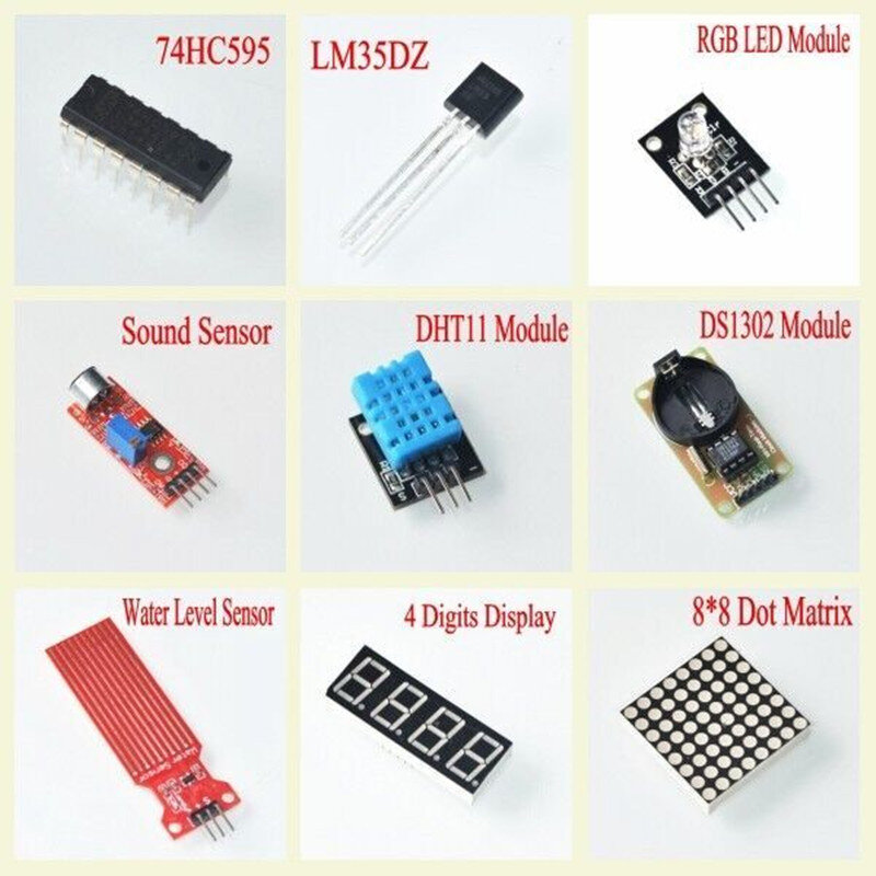 Relé Ranging Ultrasonic RFID, LCD para Arduino, Mega 2560 r3, Starter Kit, Motor, Servo