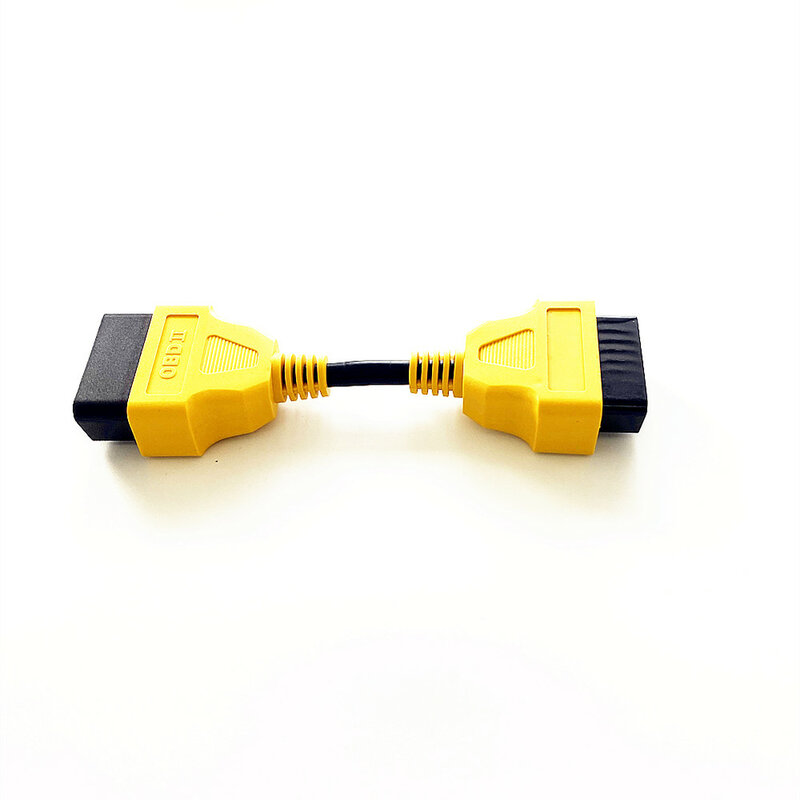 OBD 2 Cable 16Pin Extension Cable Adapter 13cm 16 Pin Male to Female OBD II OBD2 Yellow Extension Cable Connector Adapter