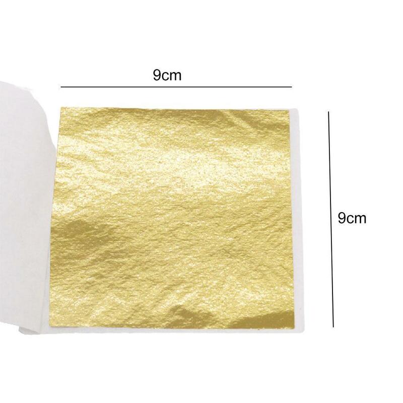 100 stücke Slip Filme DIY Gold Folie Papier Doppelseitige Papier Dekoration Blatt Blätter Blätter Vergoldung DIY Handwerk Dekor Design papier