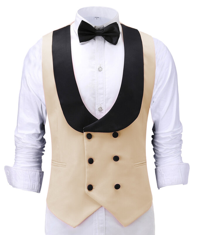Жилет мужской облегающий, хлопковый костюм для отдыха, деловой жилет для джентльмена бекхема, черный для свадьбы, шафера (размер на заказ)