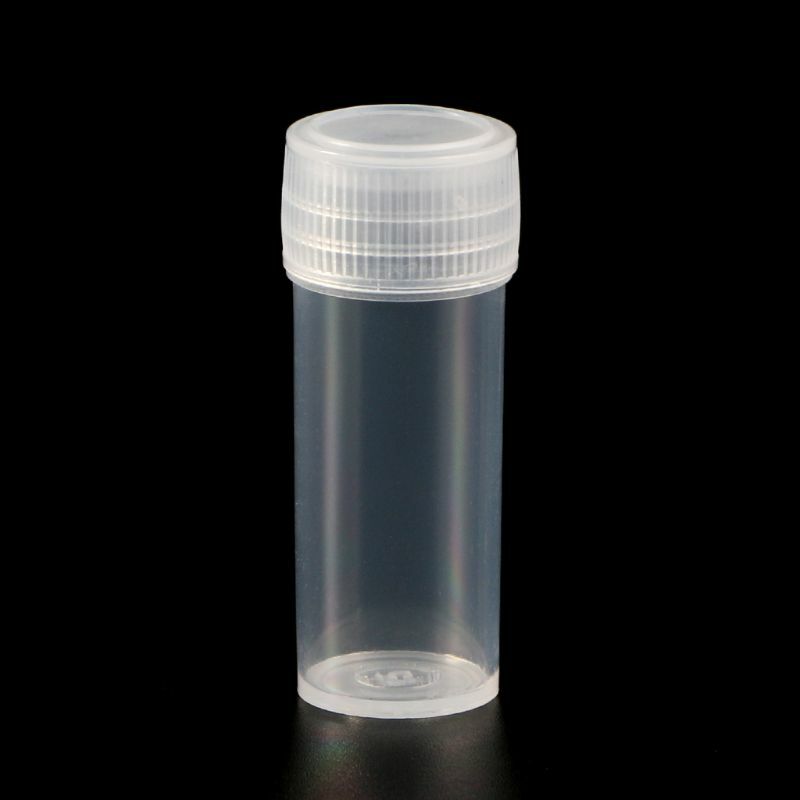 20Pcs 5Ml Plastic Test Tubes Flesjes Sample Container Poeder Craft Schroefdop Flessen Voor Kantoor School Chemie Levert