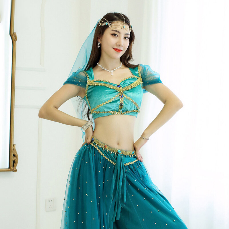 Bollywood Belly Dance Jasmine Costume Aladdin Halloween Outfit