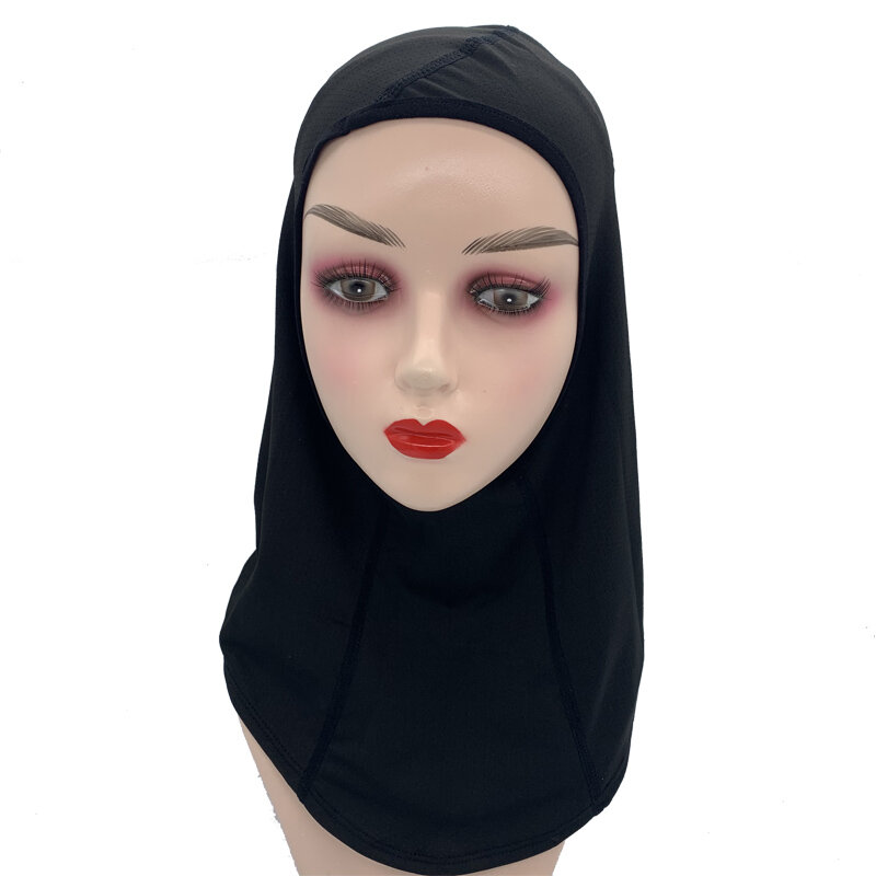 Women's Sports Hijab Scarf one-Piece Mesh Jersey Muslim Headscarf islamic Turban Caps Breathable Stretchy Non-Slip workout hijab